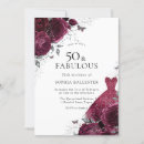Search for burgundy and silver birthday invitations Floral
