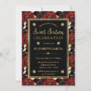 Search for red black sweet 16 invitations Gold
