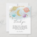 Search for outer space thank you cards Two the moon