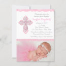 Search for pink lace christening invitations Baptism