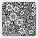Search for black and white flower stickers Pattern