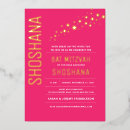 Search for stylish bar bat mitzvah invitations Real gold foil