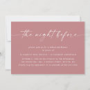 Search for pink rehearsal dinner invitations The night before