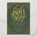 Search for green and gold graduation invitations Calligraphy