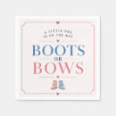 Search for gender reveal napkins Boots or bows