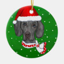 Search for weimaraner christmas tree decorations Santa