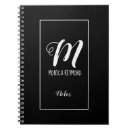 Search for monogrammed notebooks Black white