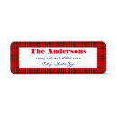 Search for plaid return address labels Blue
