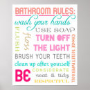 Search for bathroom rules posters Pink