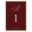 Search for burgundy table cards Rehearsal dinner