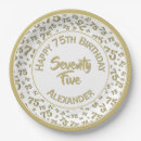 Search for 75th birthday paper plates Seventy five
