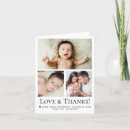 Search for three photo thank you cards Birth stats