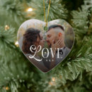 Search for heart shaped christmas tree decorations Typography