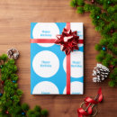 Search for blue polka dots wrapping paper Happy birthday