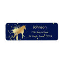 Search for gold horse return address labels Western