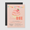 Search for cupcake 1st birthday invitations Strawberry