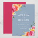 Search for dusty blue and pink wedding invitations Watercolor