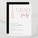 Search for grad party invitations Gold foil
