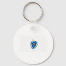 Search for state of massachusetts key rings Flag