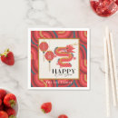 Search for red dragon napkins Chinese new year