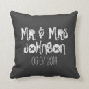 Search for mr and mrs cushions Black and white