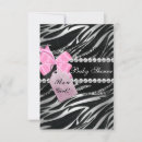 Search for zebra baby girl shower invitations Stripes