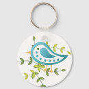 Search for paisley design key rings Blue