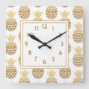 Search for gold pineapple clocks Elegant