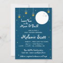 Search for moon and back baby shower invitations Blue
