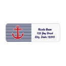 Search for red and blue wedding return address labels Nautical