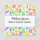 Search for mathematics business cards Numbers