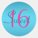 Search for teal sweet 16 stickers Aqua