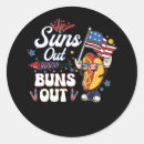 Search for funny hot dog stickers Patriotic