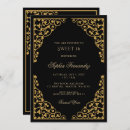 Search for black and gold sweet 16 invitations Modern