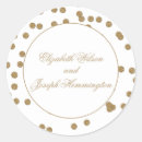 Search for gold confetti wedding stickers Trendy