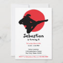 Search for ninja birthday invitations Red