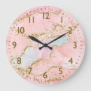 Search for pink and gold clocks Feminine