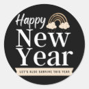 Search for new years greeting stickers Typography