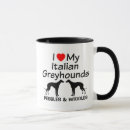 Search for italian greyhound mugs Silhouette