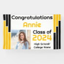 Search for black and gold graduation banners University