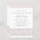 Search for lace birthday invitations Pretty