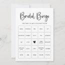 Search for bridal bingo invitations Black and white