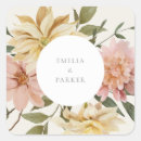 Search for bohemian floral wedding stickers Ivory