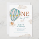 Search for hot air balloon birthday invitations Boy