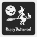 Search for flying witch stickers Black and white
