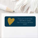 Search for blue gold glitter return address labels Elegant