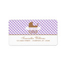 Search for purple pattern labels Gingham