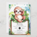 Search for sloth birthday invitations Whimsical