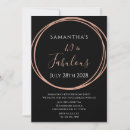 Search for black rose gold 40th birthday invitations Forty