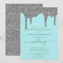 Search for teal wedding invitations Glitter